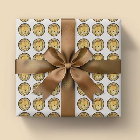 Cute Kinder Lion Oerwoud Cadeaupapier