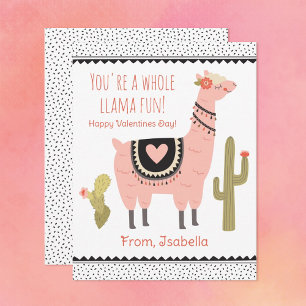 Cute Kinder Llama Valentijn Note Card Notitiekaartje