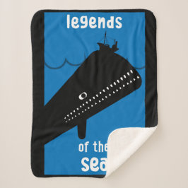Cute Kinder Moby Dick Zee Monster Sherpa Deken