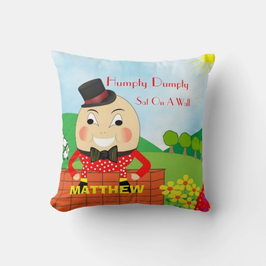 Cute Kinder Nursery Rhyme Humpty Dumpty Personaliz Kussen (Voorkant)