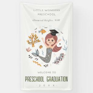 Cute Kinder onderwater Zeemeermin voorschoolse Afs Spandoek