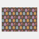 Cute Kinder Paarse Blue Oranje Ownership Inpakpapier Vel (Voorkant 2)