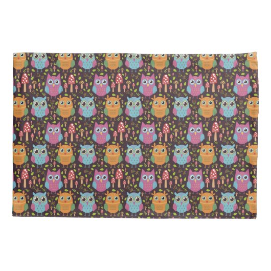 Cute Kinder Paarse Blue Oranje Ownership Kussensloop (Achterkant)