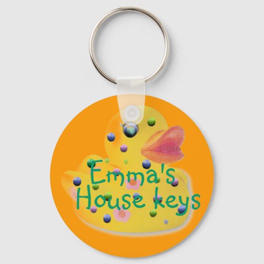 Cute Kinder Personalize House Sleutelhanger Sleute (Voorkant)