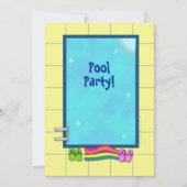Cute Kinder Pool Party Invitations Sjabloon Kaart (Voorkant)