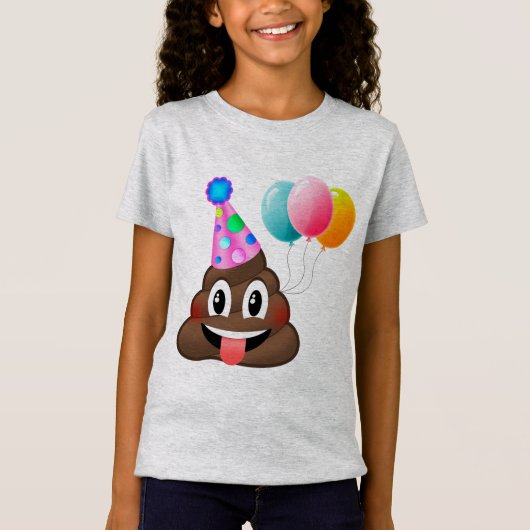 Cute Kinder Poop Emoji Birthday T-Shirt (Voorkant)