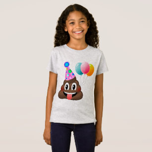 Cute Kinder Poop Emoji Birthday T-Shirt