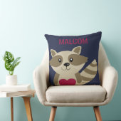 Cute Kinder Raccoon Woodland Animal Personalized Kussen (Stoel)