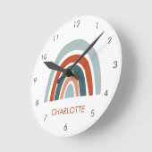 Cute Kinder Rainbow Name Boho Ronde Klok (Hoek)