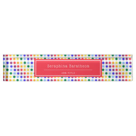 Cute Kinder Rainbow Polka Dots gepersonaliseerd Naambordje
