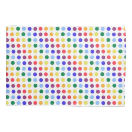 Cute Kinder Rainbow Polka Dots Pattern Kussensloop (Achterkant)