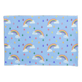 Cute Kinder Rainbow Rain Shower Pattern Kussensloop (Voorkant)