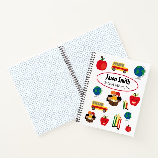 Cute Kinder School Notitieboek (Binnen)