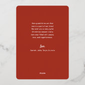 Cute  Kinder Sledding Scene | Joyful Wishes Folie Feestdagenkaart (Achterkant)