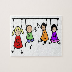 Cute Kinder Speech Therapist Word Legpuzzel