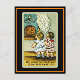 Cute Kinder Spooky  Halloween Briefkaart