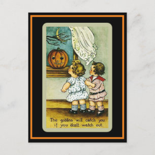 Cute Kinder Spooky  Halloween Briefkaart