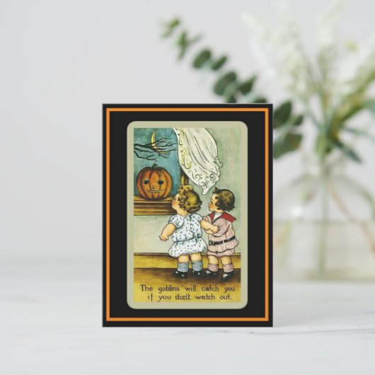 Cute Kinder Spooky  Halloween Briefkaart (Staand voorkant)