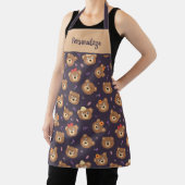 Cute Kinder Teddy Bear Stuffed Animal Pattern Schort (Insitu)