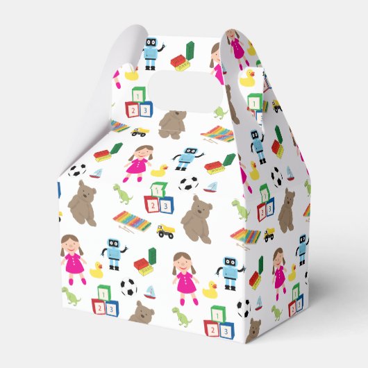 Cute Kinder Toys Pattern Bedankdoosjes (Achterkant)