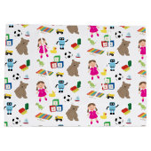 Cute Kinder Toys Pattern Groot Cadeauzakje (Achterkant)