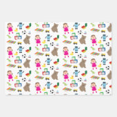 Cute Kinder Toys Pattern Inpakpapier Vel (Voorkant)