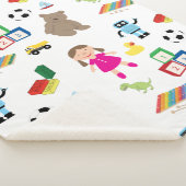 Cute Kinder Toys Pattern Sherpa Deken (3/4)