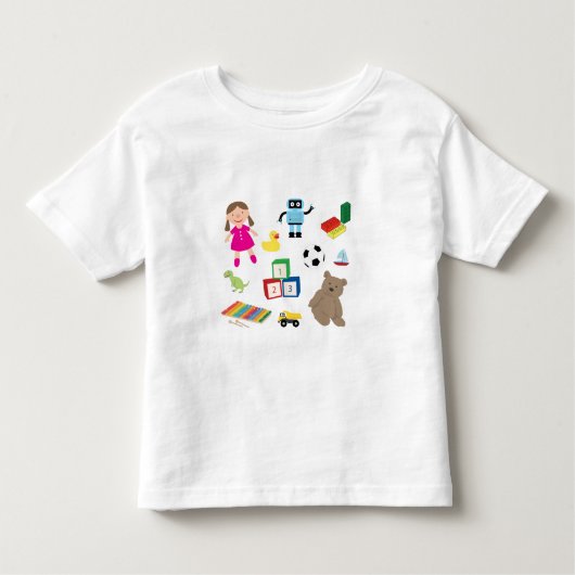 Cute Kinder Toys Pattern Shirts (Voorkant)
