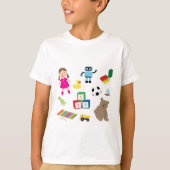 Cute Kinder Toys Pattern T-shirt (Voorkant)