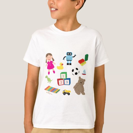 Cute Kinder Toys Pattern T-shirt (Voorkant)