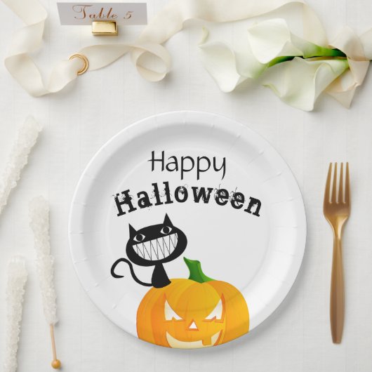 Cute Kinder Trick or treat Happy Halloween Party Papieren Bordje (Huwelijk)