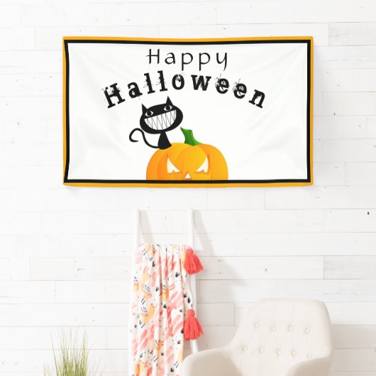 Cute Kinder Trick or treat Happy Halloween Party Spandoek (Insitu)