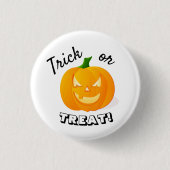 Cute Kinder Trick or treat Pumpkin Ronde Button 3,2 Cm (Voorkant)