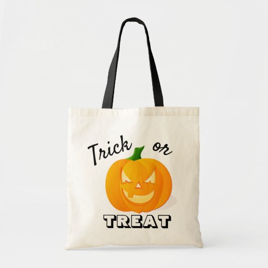 Cute Kinder Trick or treat Pumpkin Tote Bag (Voorkant)
