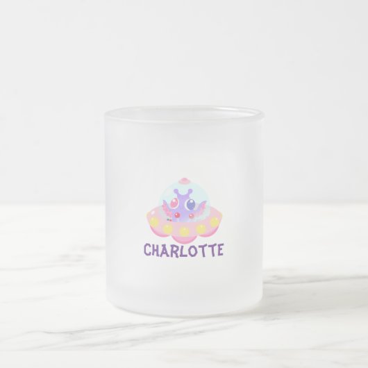 Cute Kinder UFO kawaii Matglas Koffiemok (Center)