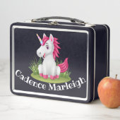 Cute Kinder Unicorn Personalized Lunchbox (In situ)