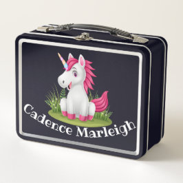 Cute Kinder Unicorn Personalized Lunchbox