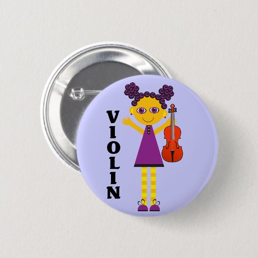 Cute Kinder Violin Button (Voorkant /achterkant)