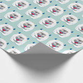 Cute Kinder Winter Yeti Holiday Cadeaupapier (Hoek)