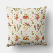 Cute Kindercircus Beer Thema Kussen (Achterkant)