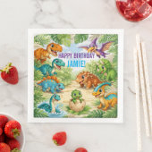Cute Kinderen Dinosaurus Verjaardag Servet (Insitu)