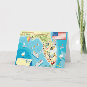 Cute Kinderen Florida Map Kaart