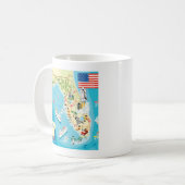 Cute Kinderen Florida Map Koffiemok (Voorkant links)