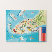 Cute Kinderen Florida Map Legpuzzel (Horizontaal)