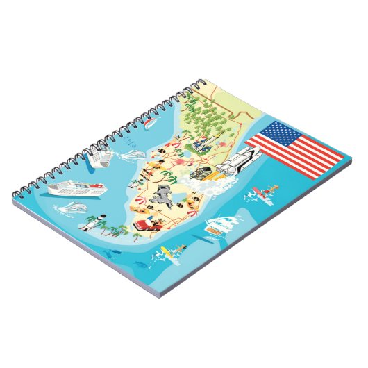 Cute Kinderen Florida Map Notitieboek (Linkerzijde)