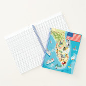 Cute Kinderen Florida Map Notitieboek (Binnen)