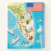 Cute Kinderen Florida Map Notitieboek (Achterkant)
