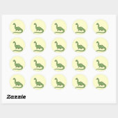Cute Kinderen Groene Dinosaurus Sticker (Vel)