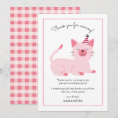 Cute Kinderen Verjaardagsfeestje Kat Bedankkaart (Voorkant / Achterkant)
