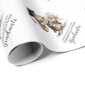  Cute Kindergarten Graduation Bunny Design Cadeaupapier (Rol Hoek)